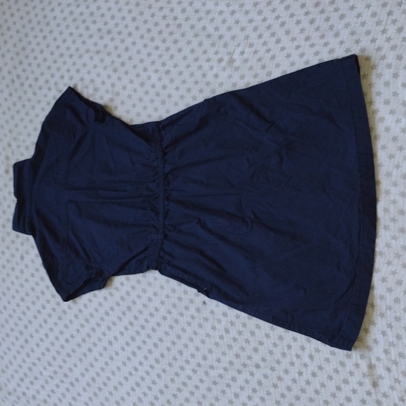 Navy Shirt Dress with Pretty Buttons - Picture 6 of 8